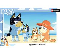 Nathan - Puzzle per bambini - Cornice da 15 pezzi - Bluey at the beach - Ragazza o bambino a partire da 3 anni - Puzzle di alta qualità - Cartone spesso e resistente - Everyday & Family - 86162