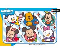Nathan - Puzzle per bambini - Cornice da 15 pezzi - Friends for life/Disney Mickey - Bambina o bambino a partire da 3 anni - Puzzle di alta qualità - Cartone spesso e resistente - Disney - 12004298