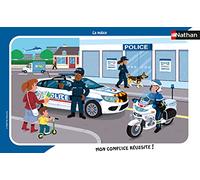 Nathan - Puzzle per bambini - Cornice da 15 pezzi - The police - Ragazza o bambino a partire da 3 anni - Puzzle di alta qualità - Cartone spesso e resistente - Everyday and Work - 86139