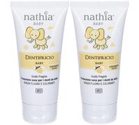 Nathia Baby Dentifricio Gusto Fragola 2x50 ml