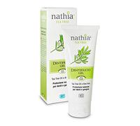 Nathia Igis Tea Tree Oil Dentifricio, 75 ml. Dentifricio protettivo per denti e gengive alla menta. Utile in caso di gengive arrossate o delicate. Denti più bianchi. Alito fresco e pulito. Naturale