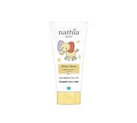 Nathia sapone detergente corpo e capelli per adulti e bambini. Con olio di mandorle dolci e estratti naturali. Idratante e lenitivo. Al profumo di talco.