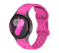 Nathlafu Cinturino sportivo No Gap compatibile con Galaxy Watch 7 Band 40 mm 44 mm, cinturino di ricambio in morbido silicone traspirante per Samsung Watch 7 cinturini 2024 da donna (rosso rosa)