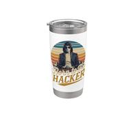Nati Per Essere Hacker - Computer Code Geek Programmazione Bicchiere termico in acciaio inox doppia parete