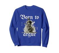Nati per Litigare Felpa, Unisex per Adulti, Blu Reale, XL