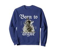 Nati per Litigare Felpa, Unisex per Adulti, Navy, XL