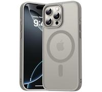 Natiiozie Magnetica Cover Compatibile con iPhone 16 Pro Compatibile con MagSafe Custodia Traslucida Opaca Posteriore, Anti-impronta Resistente ai Graffi Protettiva Case Titanio Naturale