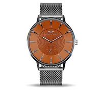 Nation of Souls Edizione limitata Eclipse | Orologi di design britannico da uomo | Orologio da uomo in argento lucido, quadrante caffè, Argento lucido., 42mm, braccialetto