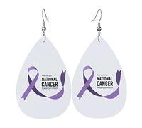 National CancerMonth Orecchini per donna Orecchini pendenti in pelle leggera con gioielli a goccia