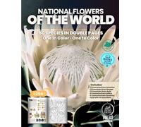 NATIONAL FLOWERS OF THE WORLD: Zenofauna Premium Collection - Illustrated Book to Learn and Color