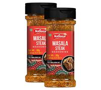 National Foods Masala Steak Seasoning 80g (2.82 oz) | Made with Pink Himalayan Salt | Perfect for Grilling/Cooking Steaks | Fusion of Herbs and Spices | Plastic Bottle | Pack of 2