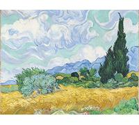 National Gallery Puzzle da 1000 pezzi - Un campo di grano con cipressi - Prodotto nel Regno Unito - Incredibilmente dettagliato - Immagine ad alta definizione - 100% riciclato Puzzle Board