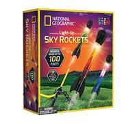 National Geographic Air Rocket Toy - Ultimate LED Rocket Launcher per Bambini, Salta e Lancia la Luce, Alimentato ad Aria, Razzi con Punta in Schiuma Fino a 30 Metri
