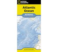 National Geographic Atlantic Ocean Map - (folded with flags and facts)
