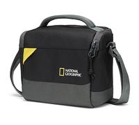 National Geographic Borsa a Tracolla Piccola, per Fotocamera DSLR e Mirrorless con Obbiettivo e Accessori, Batterie, Cavi, Borsa Regolabile, Ultraleggera, NG E1 2360, Nero, Esclusiva Amazon
