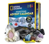National Geographic Calendario dell'Avvento con gemma, calendario dell'Avvento per bambini, con 24 pietre preziose da aprire quotidianamente, calendario dell'Avvento per bambini, set completo di gemme