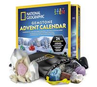NATIONAL GEOGRAPHIC Calendario dell'Avvento con gemme 2024 - Calendario dell'Avvento per bambini con 24 pietre preziose da aprire quotidianamente, collezione completa di pietre, mini set di scavo