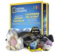 NATIONAL GEOGRAPHIC Calendario dell'Avvento con gemme 2025 - Calendario dell'Avvento per bambini con 24 pietre preziose da aprire quotidianamente, collezione completa di pietre, mini set di scavo