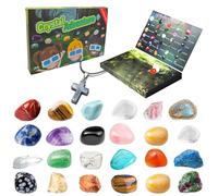 National Geographic Kids - Calendario Avvento 2025 Pietre e Cristalli Per Bambini, Minerali e Gemme, 24 Geodi E Fossili Naturali, Set Di Cristalli Di Rocca Per Scoprire Le Gemme