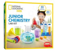 National Geographic Kids Junior Chemistry Set - Kit completo di laboratorio di apprendimento precoce con 50 esperimenti scientifici per bambini e oltre 20 strumenti di laboratorio, set di chimica per