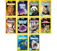 National Geographic Kids Level 2 Readers 10-Book Set Early Reader Collection - Mummies, Night Sky, Pandas, Penguins, Planets, Rocks and Minerals, Rosa Parks, Saving Animal Babies, Sea Turtles, Sharks