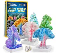 NATIONAL GEOGRAPHIC Kit Creativo per Bambini - Kit di Crescita dei Cristalli, 6 Alberi di Cristallo in 6 Ore, Materiali Artistici, Geode, Kit STEM