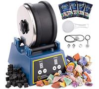 National Geographic Kit di bilanciere roches - grande capacità di 1,36 kg, 1,36 kg di pietre preziose grezze, 4 grani di lucidatura, fermagli per gioielli, un kit scientifico ed educativo STEM