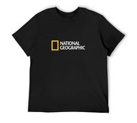 National Geographic Logo Short Sleeve Mens T-Shirt M Black