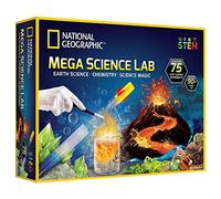 NATIONAL GEOGRAPHIC Mega Science Lab - Science Kit Bundle Pack with 75 Easy Experiments, Featuring Earth Science, Chemistry, and Science Magic Activities for Kids