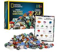 NATIONAL GEOGRAPHIC - Pietre e cristalli arrotolati di prima qualità, 907 grammi, oltre 4500 carati, kit di rocce e minerali STEM per bambini