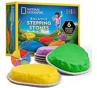 NATIONAL GEOGRAPHIC Pietre per Equilibrio Bambini - 6 Pietre Antiscivolo Resistenti per Sviluppare Coordinazione e Abilità Motorie