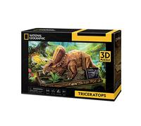 National Geographic - Puzzle 3D Triceratops | Modellini Da Costruire | Puzzle 3d Bambini e Adulti | Dinosauri | 44 Pezzi