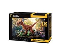 National Geographic - Puzzle 3D Velociraptor | Modellini Da Costruire Puzzle 3d | Puzzles 3D Bambini E Adulti Dinosauri | Giochi Per Bambini | 63 Pezzi