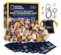 National Geographic Ricarica Lucidatrice per Pietre, 2,26 kg di Rocce | Rocce e gemme grezze, abrasivi e polish, accessori per lucidatura, ricarica Rock Tumbler