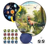 National Geographic - Set di freccette per bambini, con bersaglio reversibile leggero da 71 cm e palline adesive in 4 colori, giochi per interni per bambini, gioco di freccette per bambini, freccette
