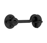 National Hardware N700-153 - Gancio per porta, 10,2 cm, colore: nero opaco