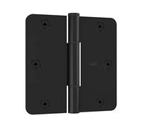National Hardware Squeak Guard Hinges 1/4 In. Radius Round Corner 3-Pack in Matte Black