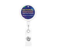 National Hispanic Heritage Month Porta badge retrattile Reel Clip Id Card Holder for Nurse Student Office Worker