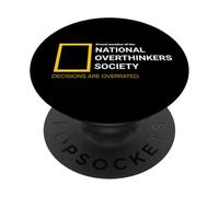 National Overthinkers Society Sarcastico Umorismo pensare troppo a questo PopSockets PopGrip Adesivo