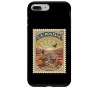National Parks Bucket List Francobolli Vintage Camp Grand Canyon Custodia per iPhone 7 Plus/8 Plus