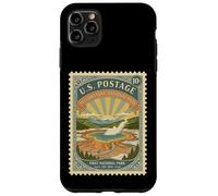 National Parks Bucket List Vintage Francobolli Camp Yellowstone Custodia per iPhone 11 Pro Max