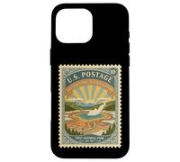 National Parks Bucket List Vintage Francobolli Camp Yellowstone Custodia per iPhone 16 Pro Max