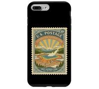 National Parks Bucket List Vintage Francobolli Camp Yellowstone Custodia per iPhone 7 Plus/8 Plus
