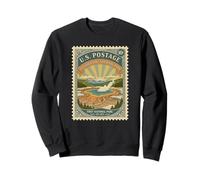 National Parks Bucket List Vintage Francobolli Camp Yellowstone Felpa