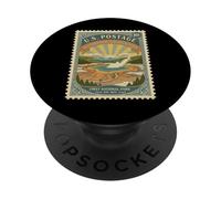National Parks Bucket List Vintage Francobolli Camp Yellowstone PopSockets PopGrip Adesivo