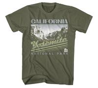 National Parks - California Yosemite - Verde Manica Corta T-Shirt