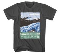 National Parks - Kenai Fjords - American Classici - Solido Grigio Adulto Corto