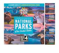 National Parks Kids Book for Ages 5-10: Covers 16 US Parks Including Yosemite, Yellowstone, Acadia, Everglades, Glacier Bay, Grand Canyon, Badlands: 4 Hardcover Book Box Set