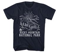 National Parks - Rocky Mountain Minimalista Linea Arte - American Classici -
