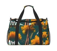 National Parks Sunshine Trees Stampa Weekender Pernottamento Carry On Bag Duffel Bag per Viaggi Donne Uomini Palestra Bagagli Borsa Carry on, Nero , Taglia unica